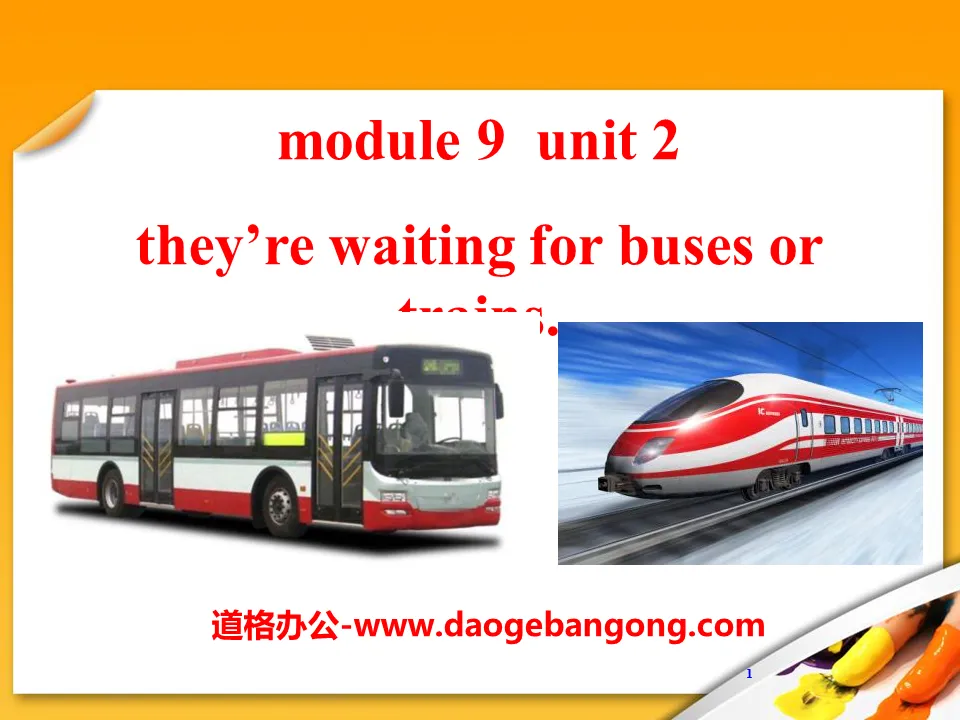 《They're waiting for buses or trains》PPT课件4