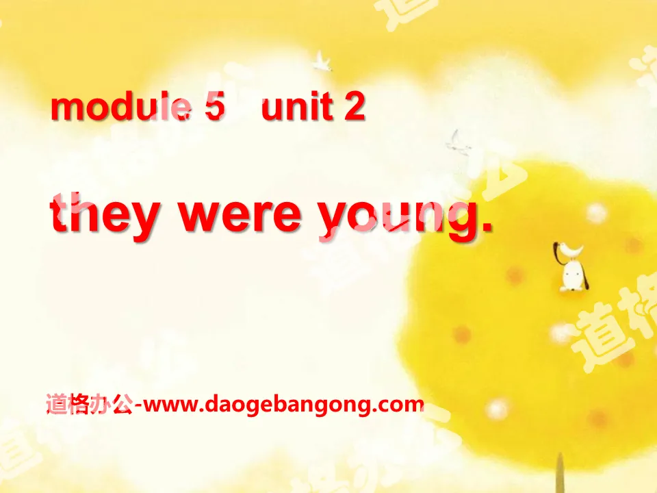 "They were young" PPT courseware 4