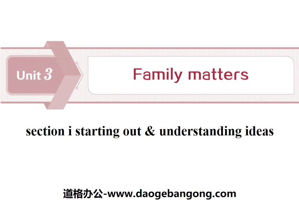 "Family matters" Section Ⅰ PPT download