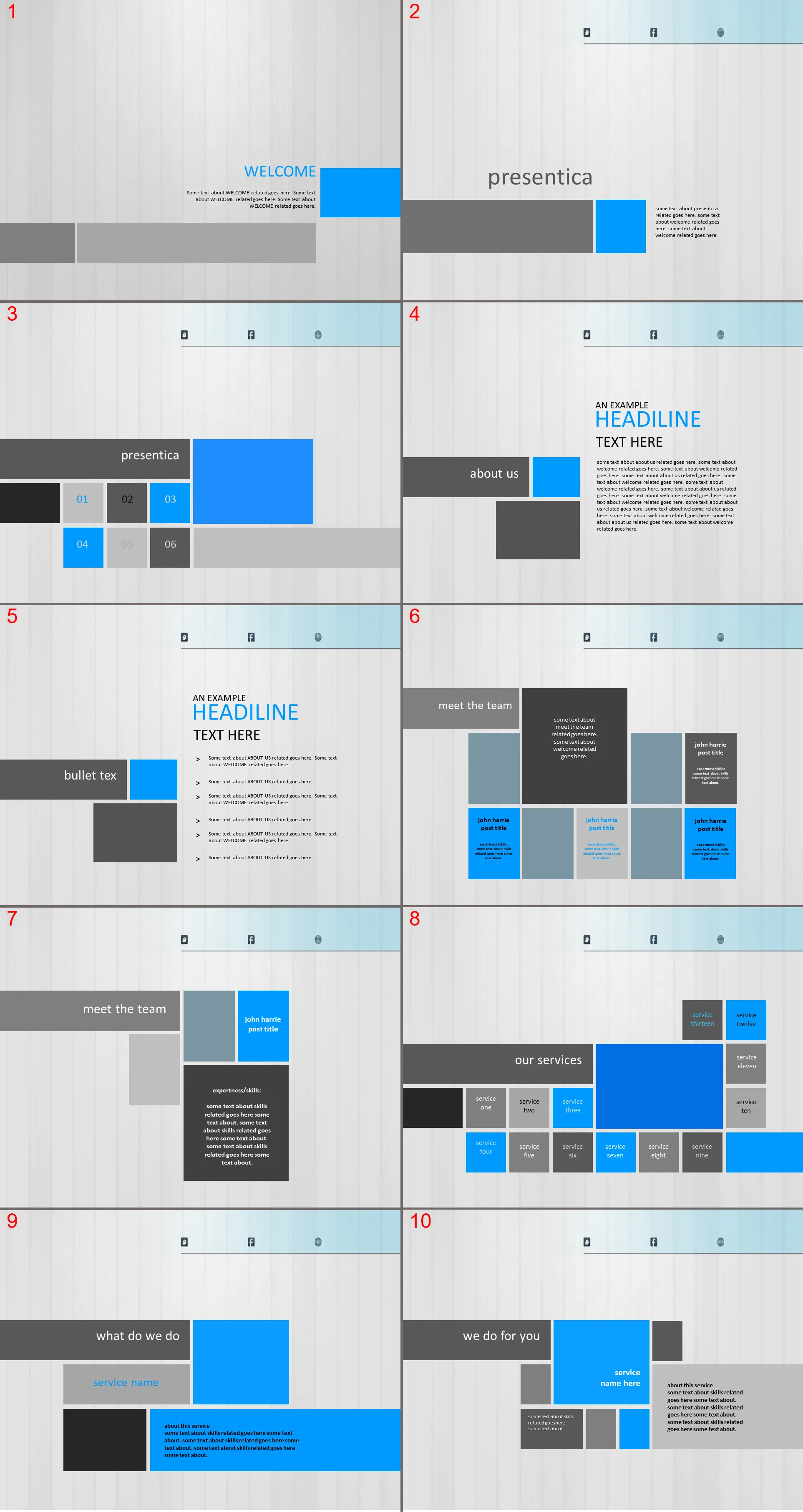 Gray win8 style business PPT template free download