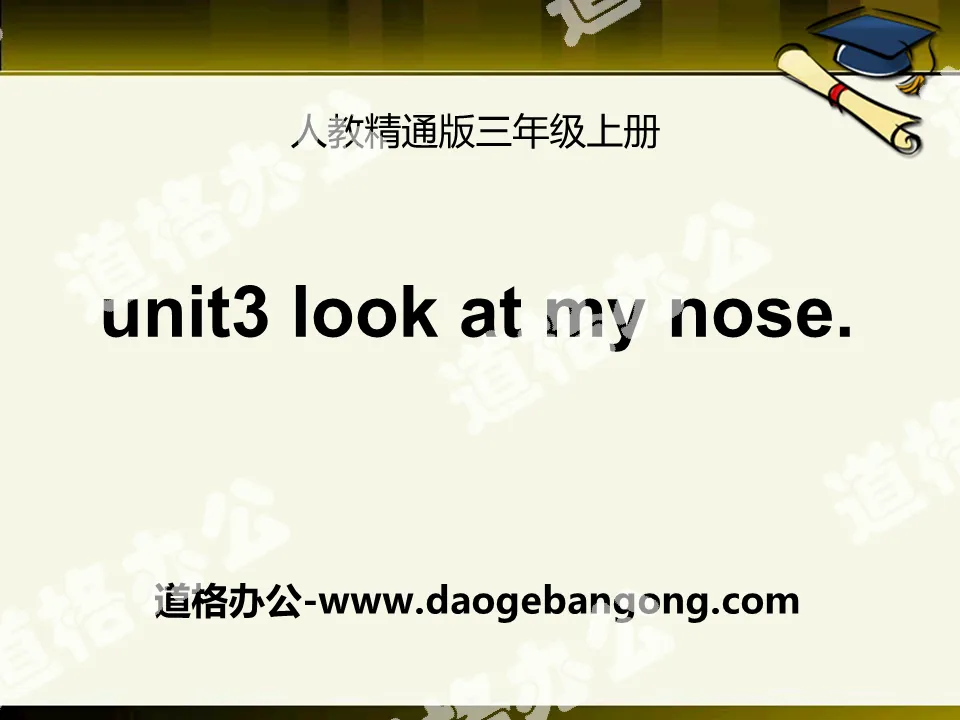 《Look at my nose》PPT课件2
