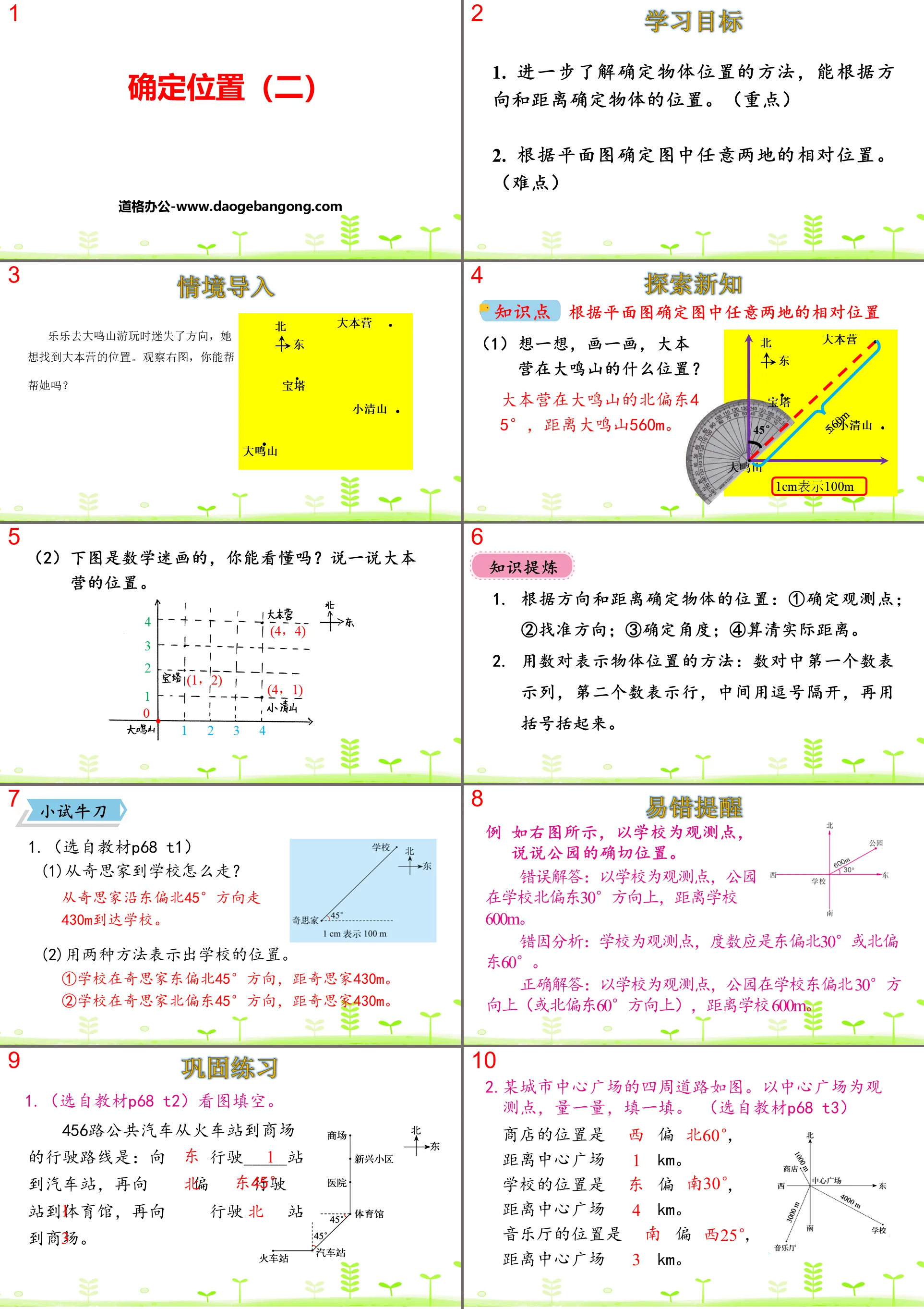 《确定位置(二)》确定位置PPT课件