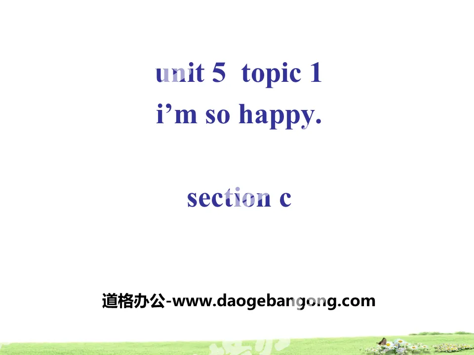 《I'm so happy》SectionC PPT
