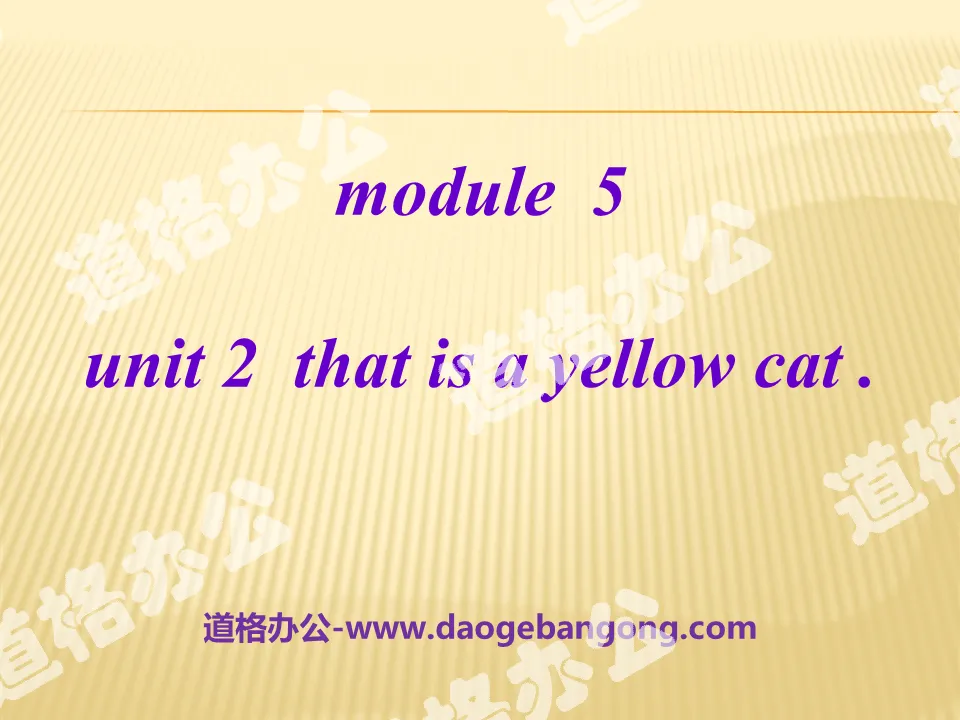 "This is a yellow cat" PPT courseware 3
