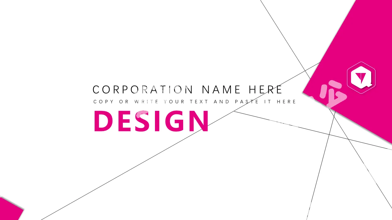 Pink minimalist style European and American PPT template free download