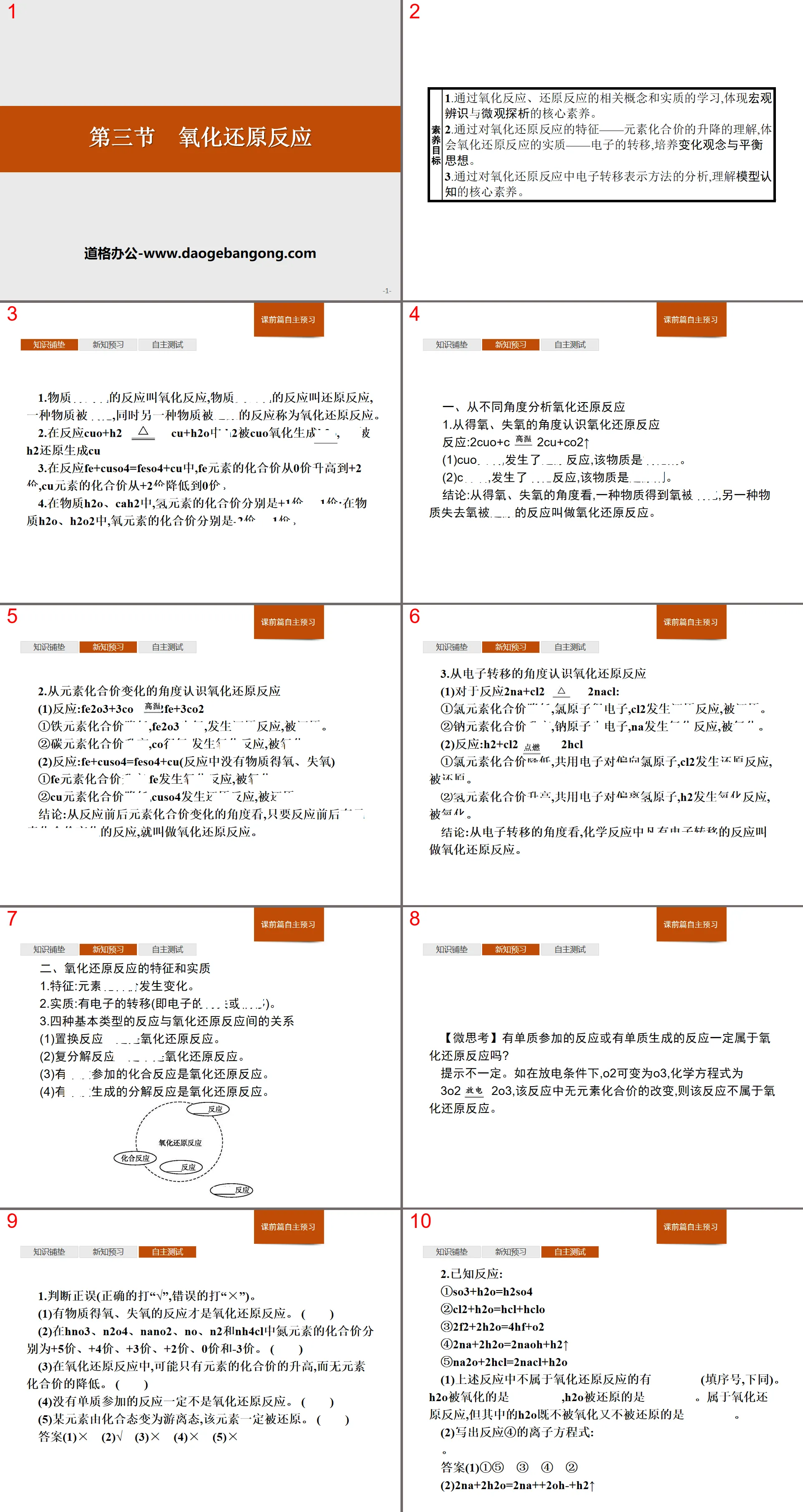 《氧化还原反应》PPT课件下载
