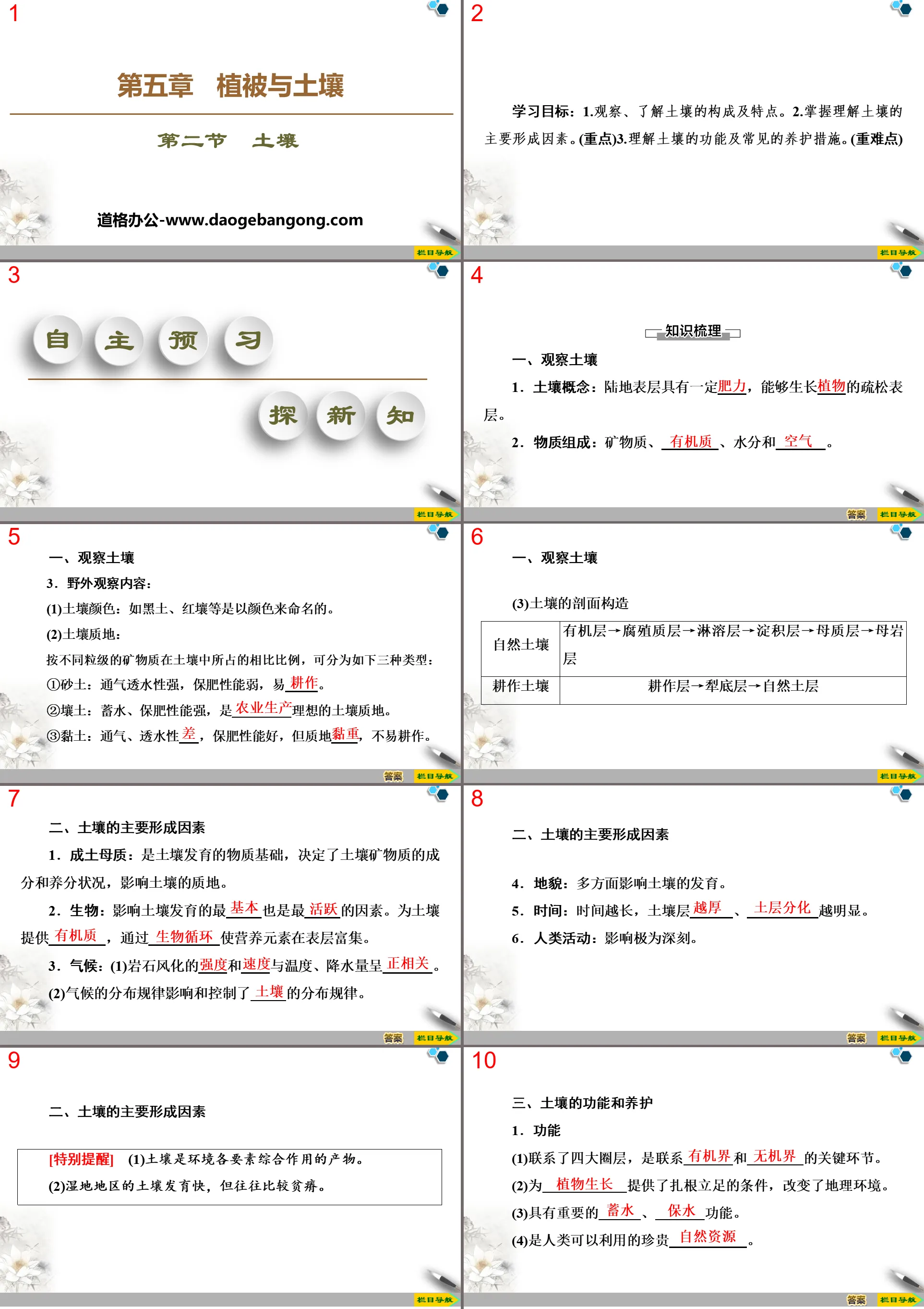 《土壤》植被與土壤PPT