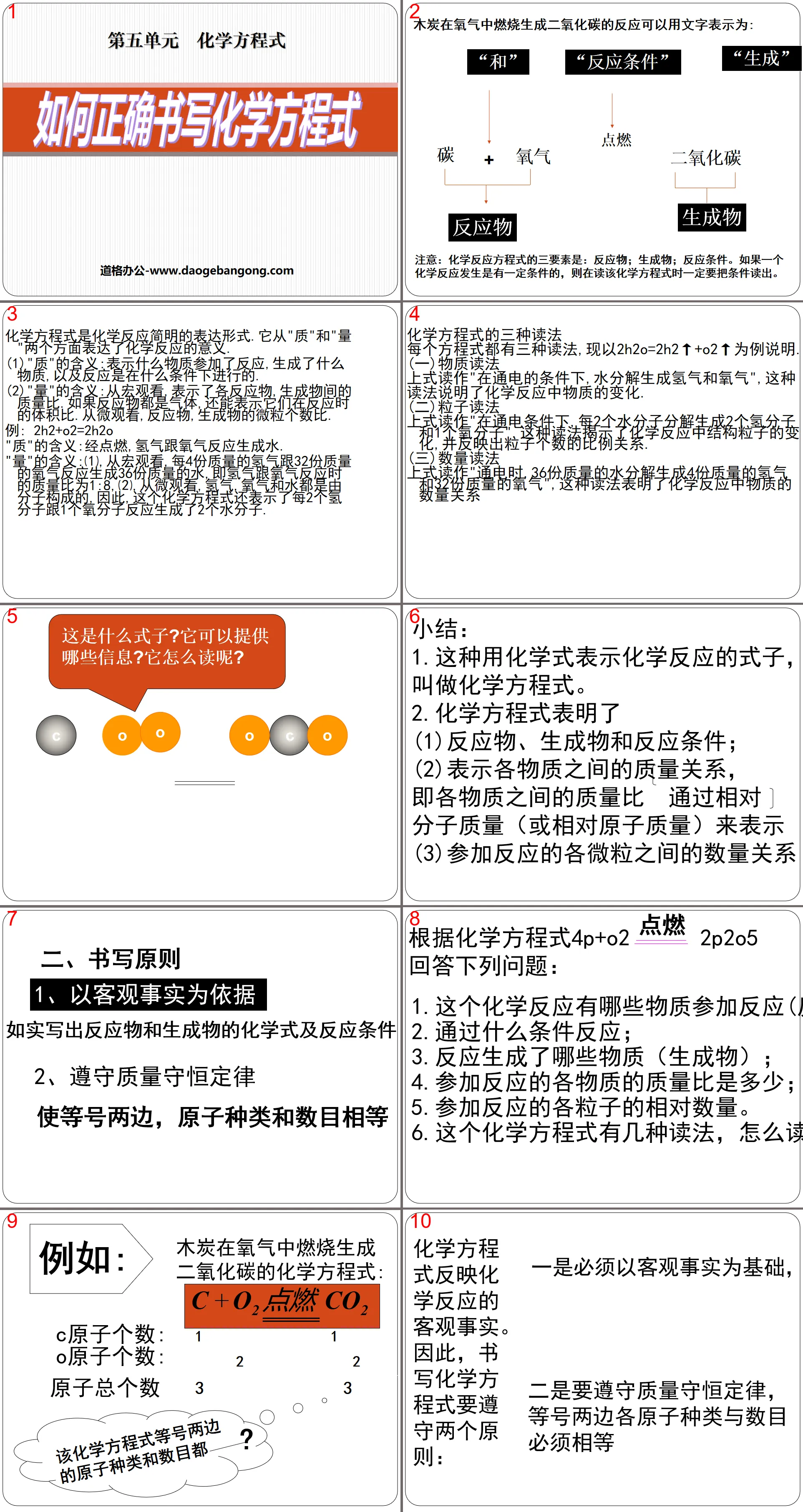 《如何正確書寫化學方程式》化學方程式PPT課件8