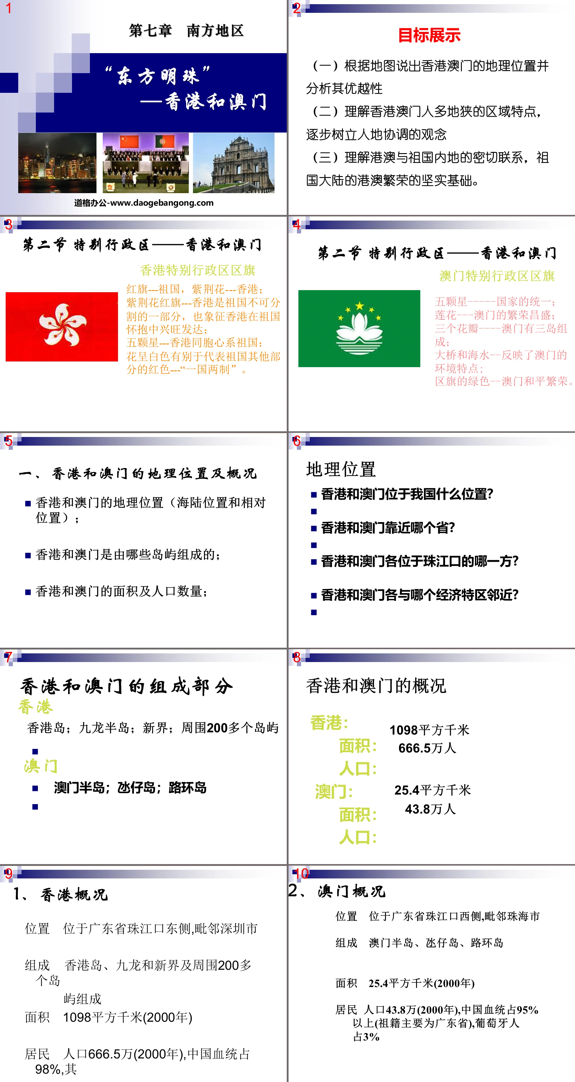 Cours PPT 3 sur la région sud de Hong Kong et Macao, « La Perle de l'Orient »