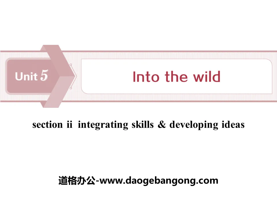 "Into the wild" Section Ⅱ PPT download