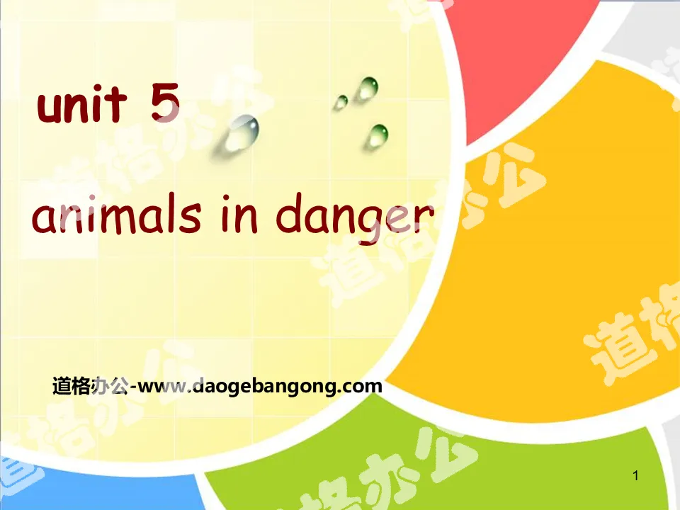 "Animals in danger" PPT download