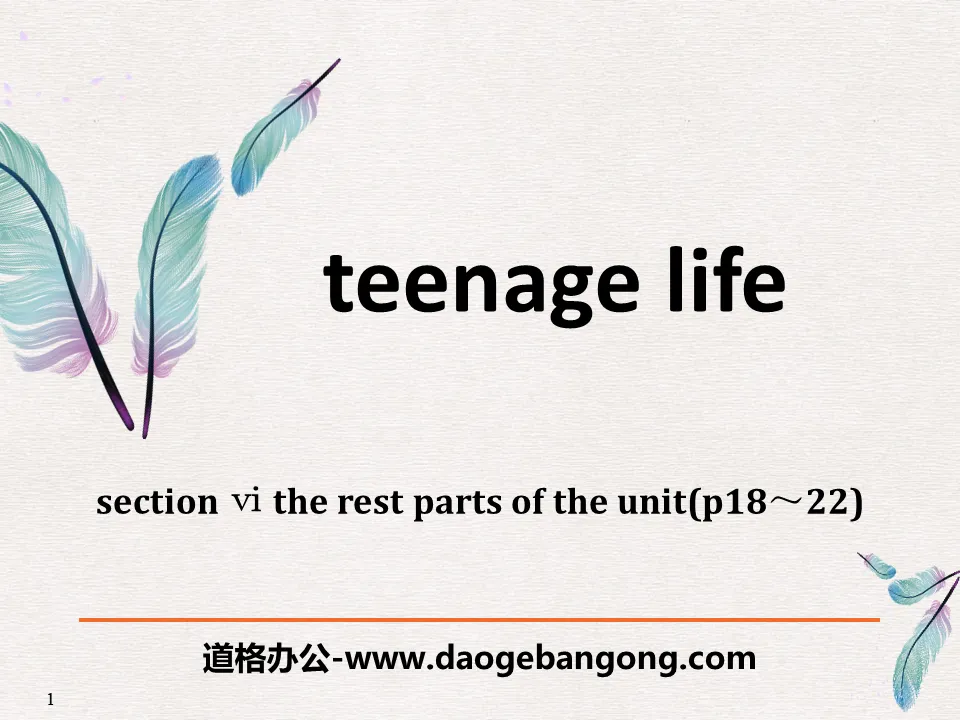 《Teenage Life》The Rest Parts of the Unit PPT