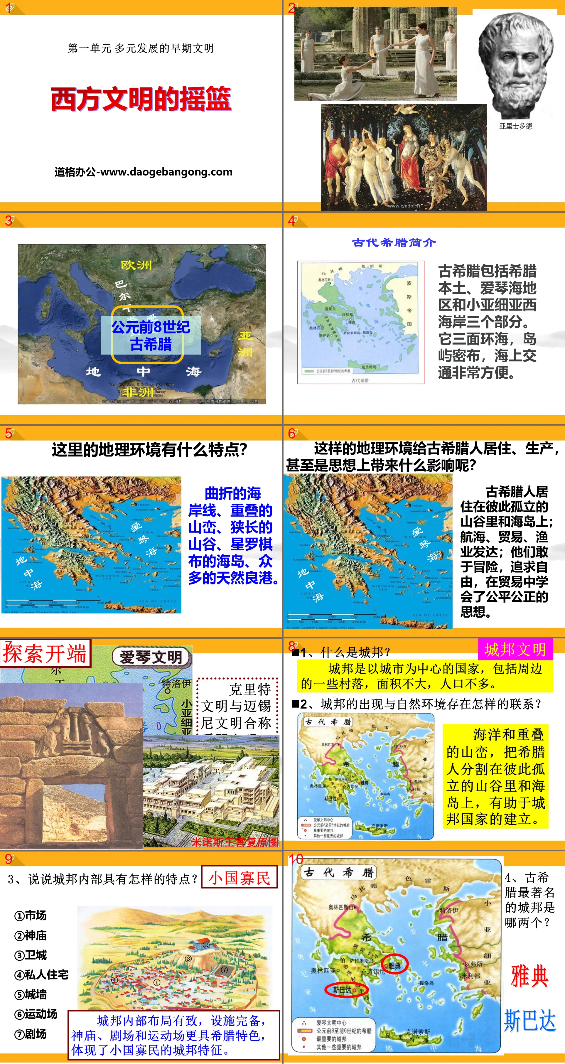 《西方文明的摇篮》多元发展的早期文明PPT课件
