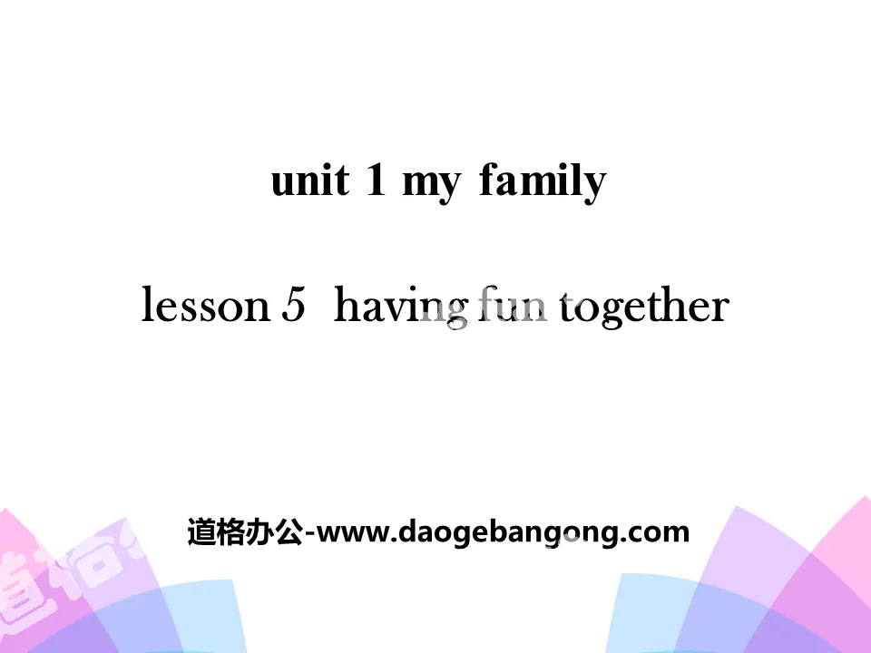 《Having Fun Together》My Family PPT