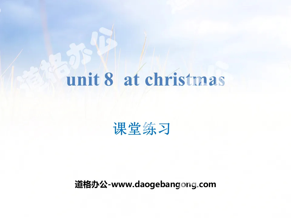 《At Christmas》課堂練習PPT