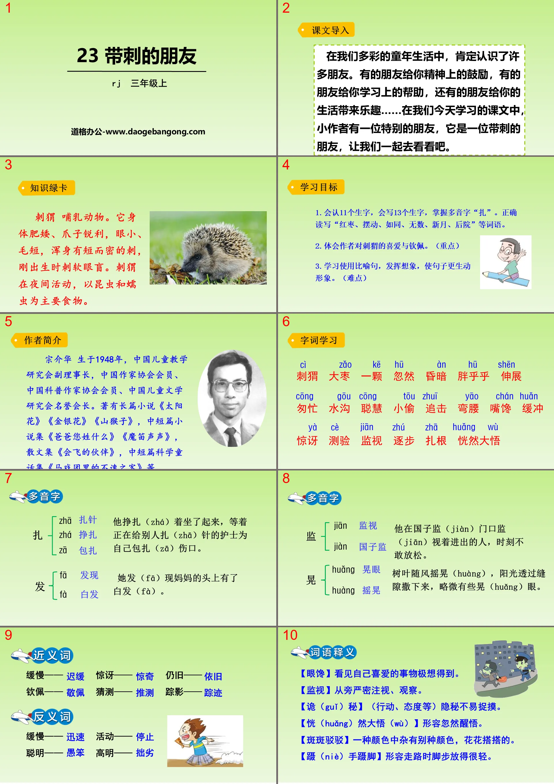 《帶刺的朋友》PPT優秀課件