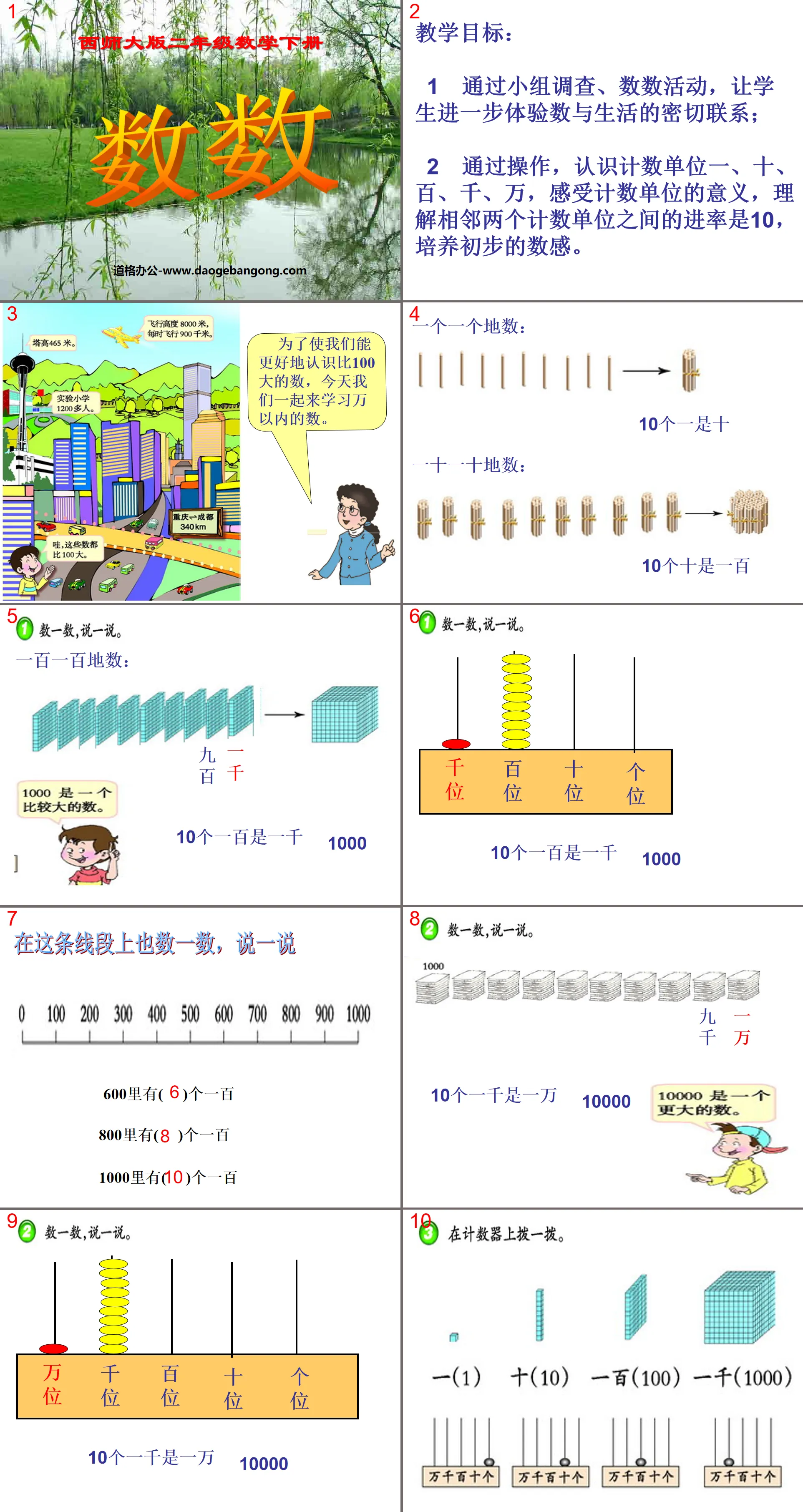 《万以内数的数数》万以内的数PPT课件
