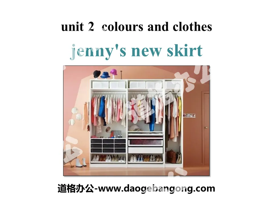 "Jenny's New Skirt" Colors and Clothes PPT courseware