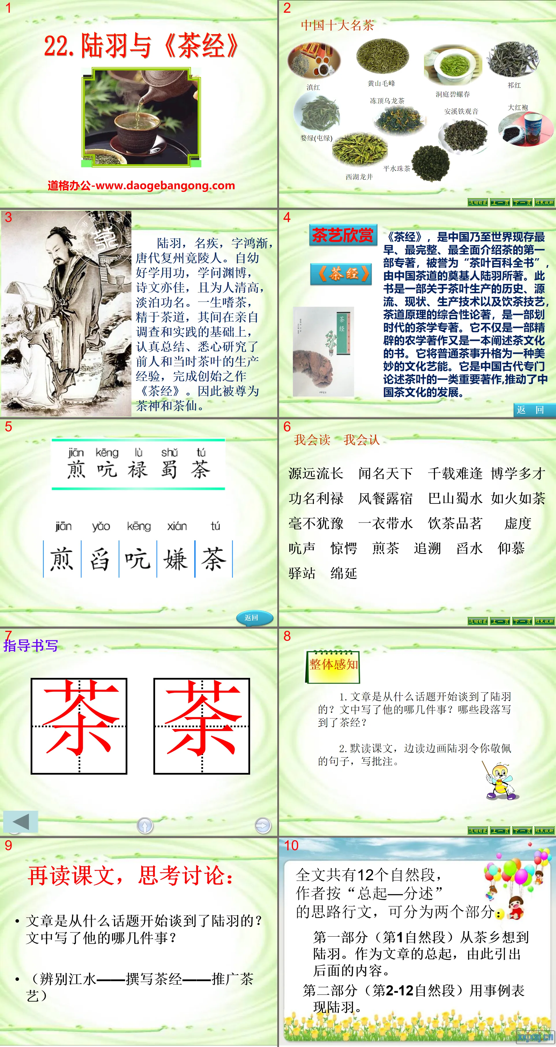 "Lu Yu and" PPT courseware 2