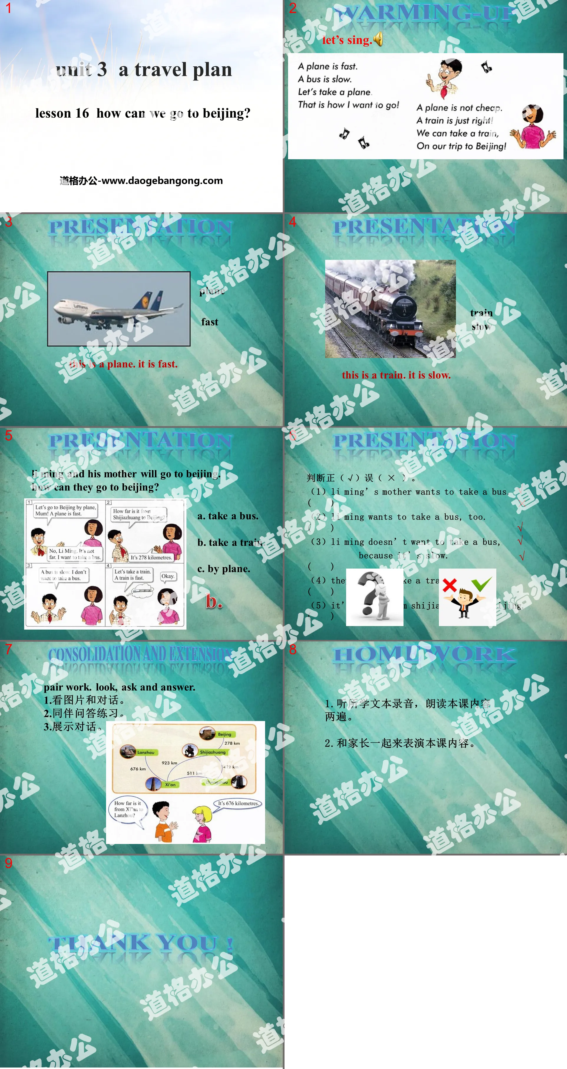 《How Can We Go to Beijing?》A Travel Plan PPT课件
