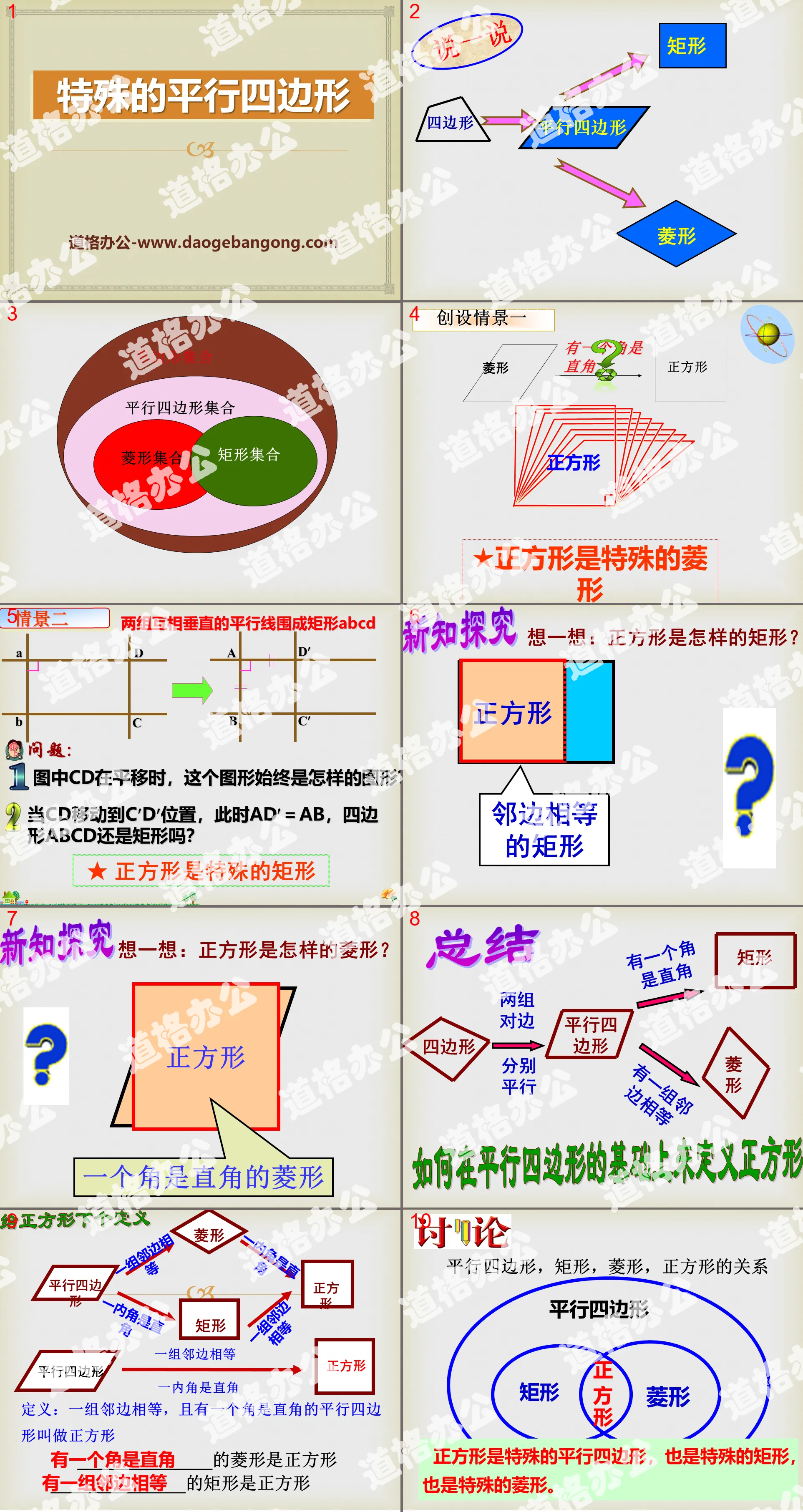 "Special Parallelogram" PPT courseware 6