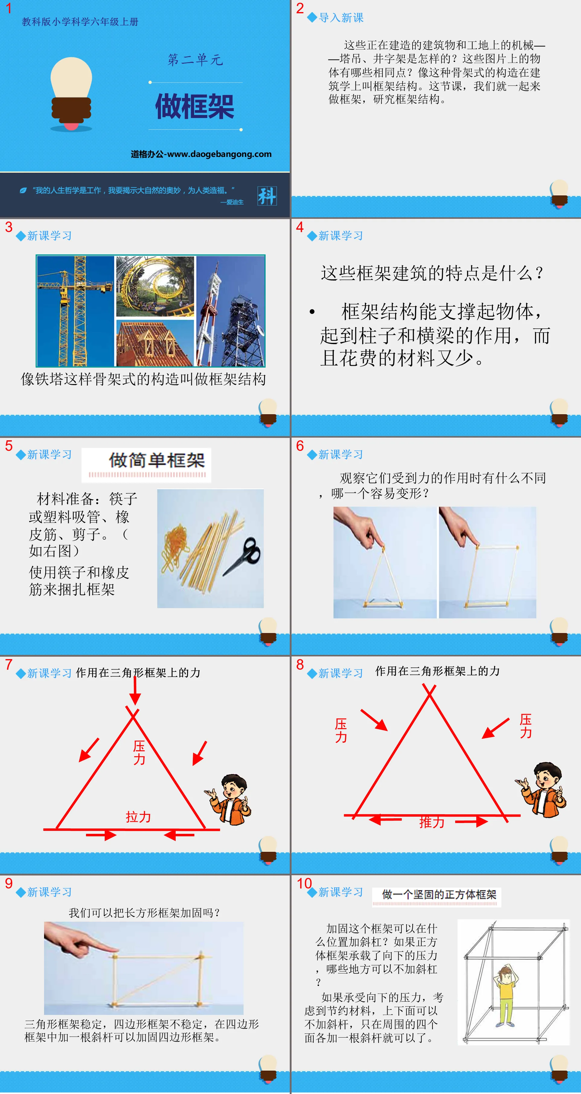 "Making a Frame" Shape and Structure PPT Teaching Courseware