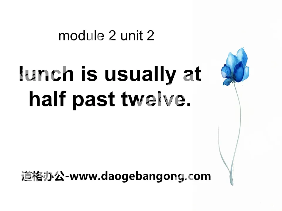 《Lunch is usually at half past twelve》PPT课件4
