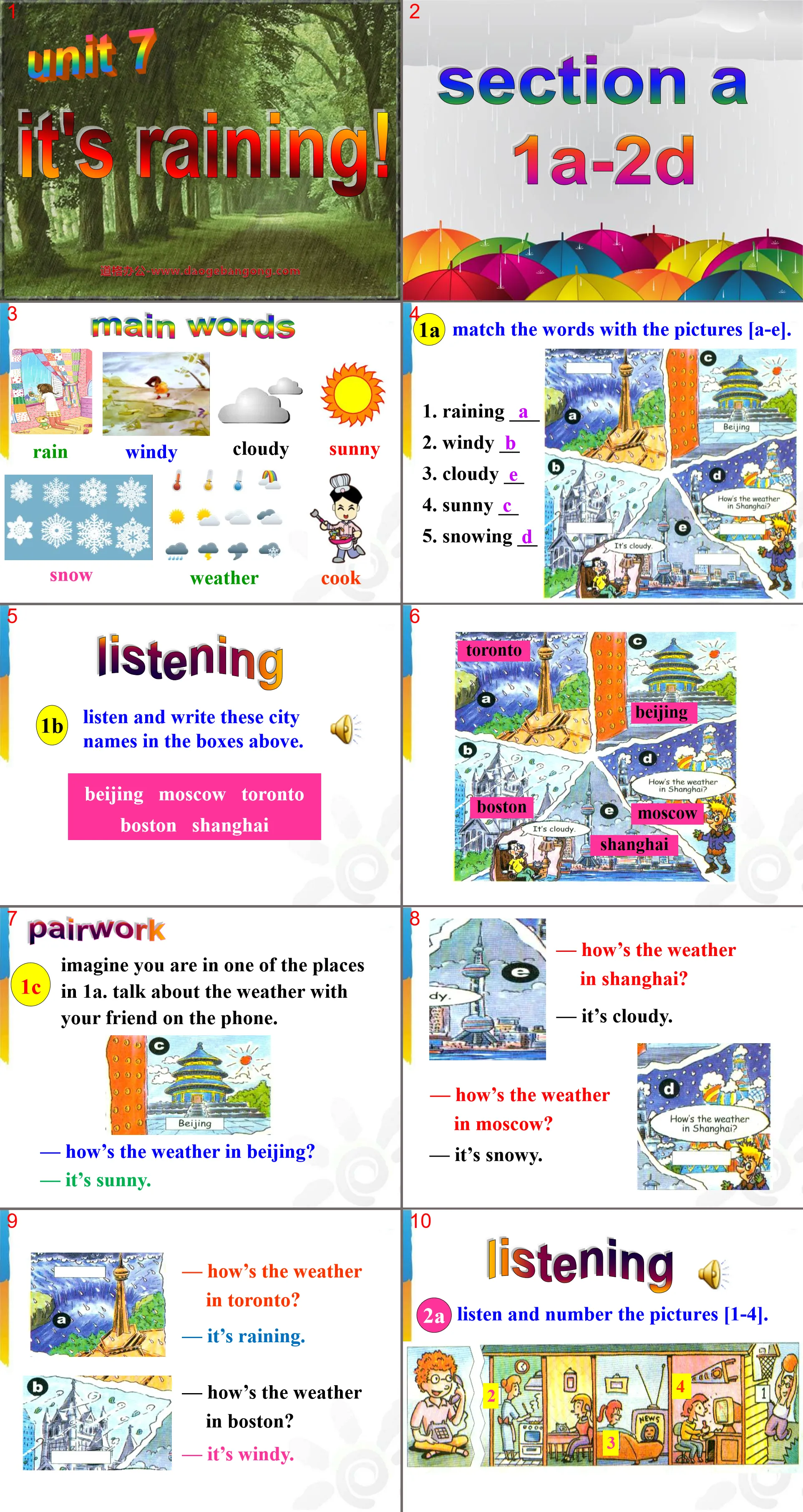 "It’s raining" PPT courseware 2