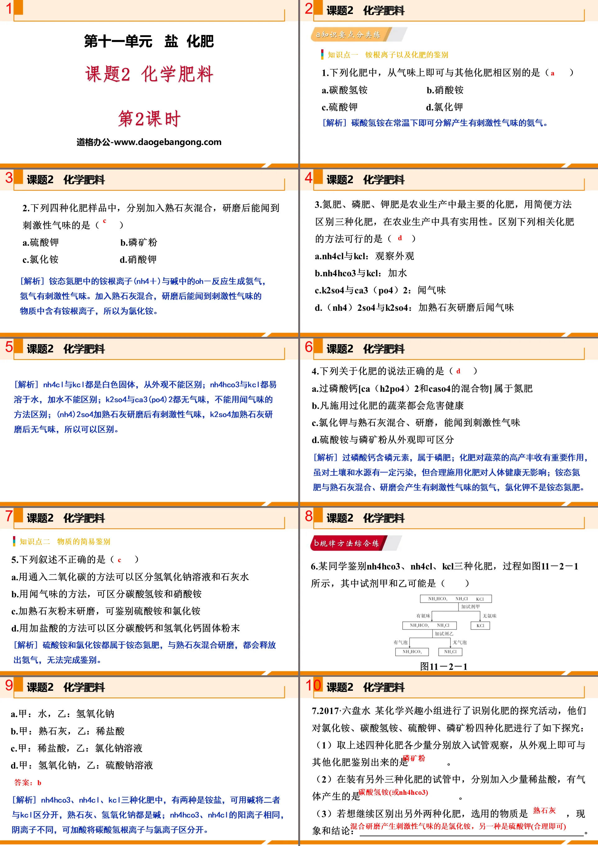 《化學肥料》鹽化肥PPT課件(第2課時)