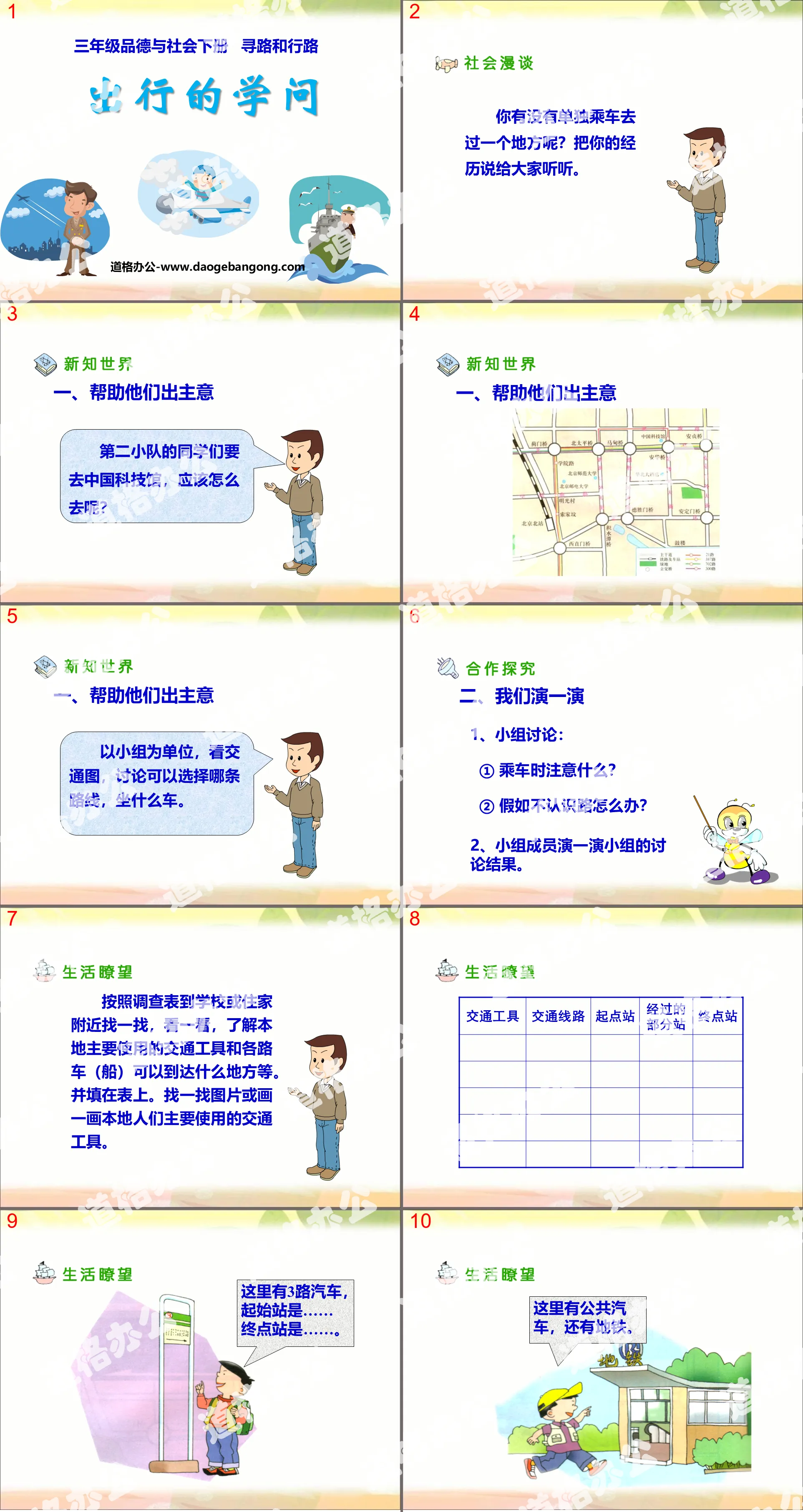 《出行的学问》寻路和行路PPT课件
