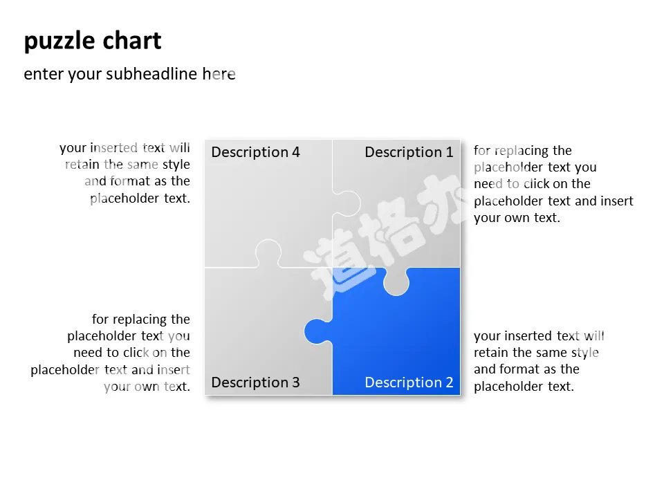 A set of concise and exquisite PPT chart templates