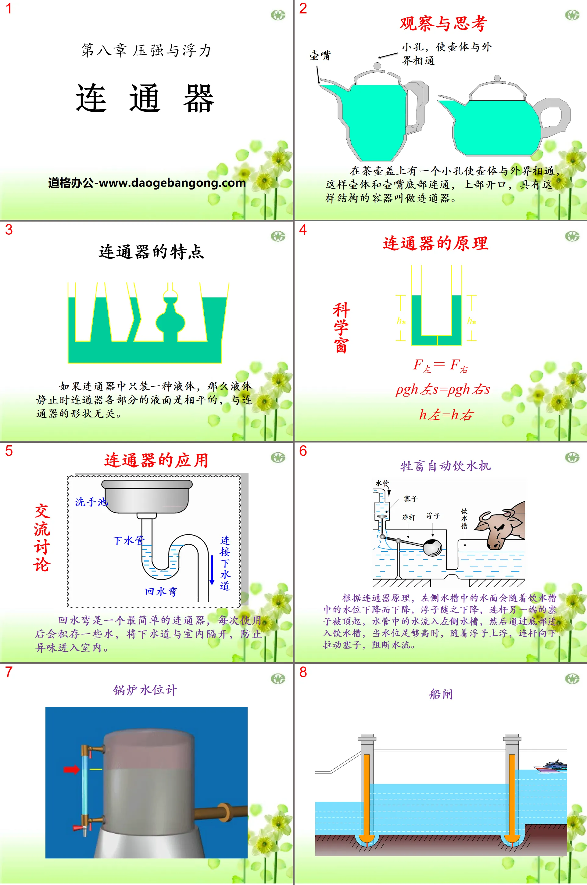 《连通器》压强与浮力PPT课件
