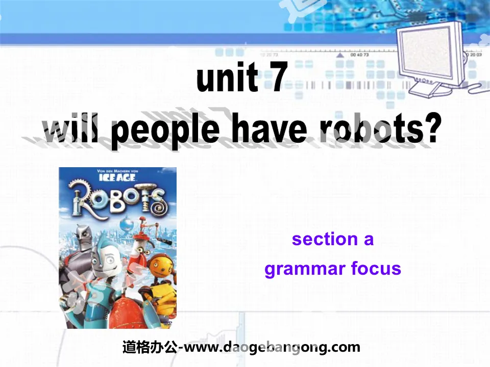 "Will people have robots?" PPT courseware 6