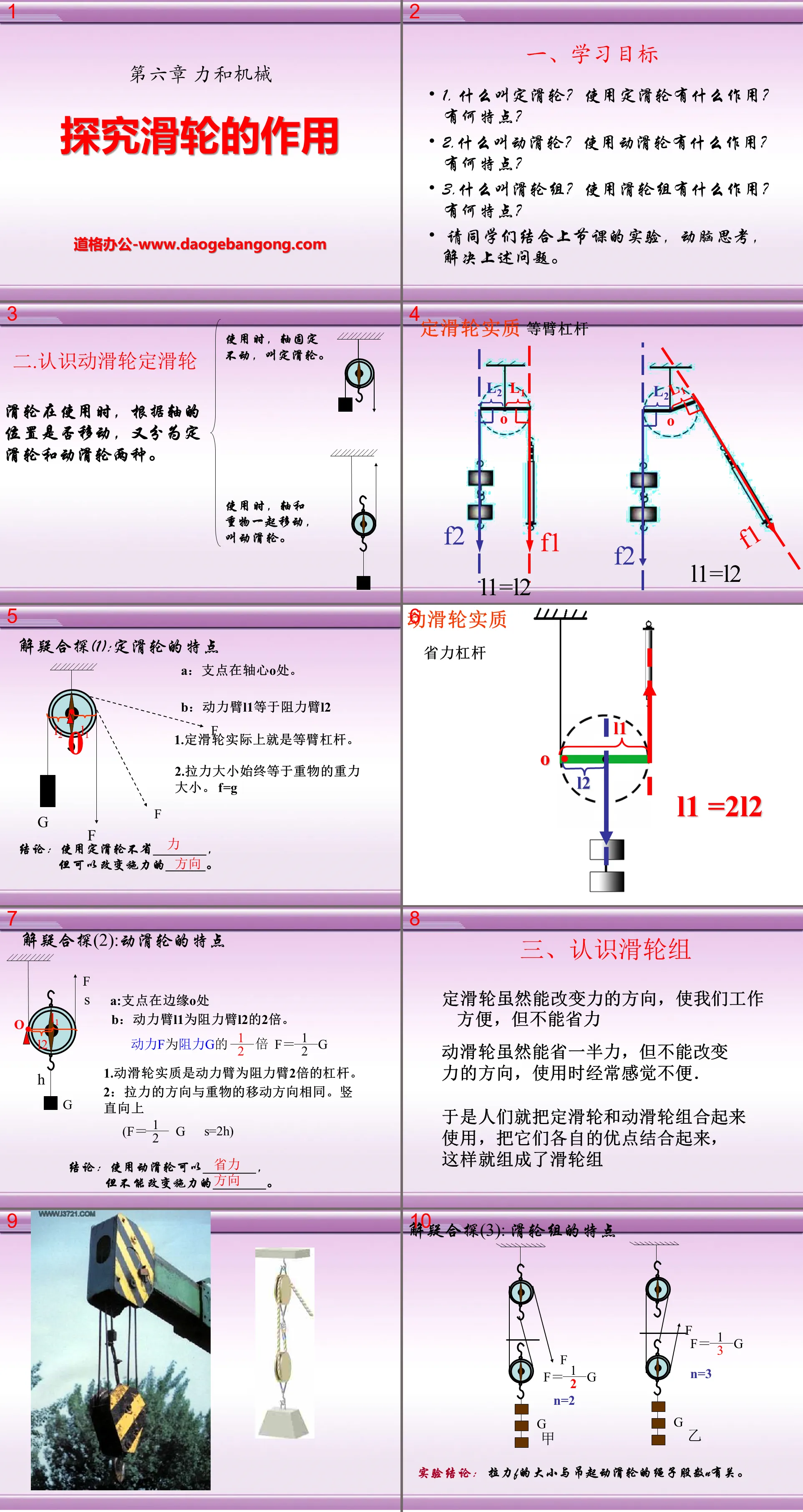 《探究滑輪的作用》力與機械PPT課件3