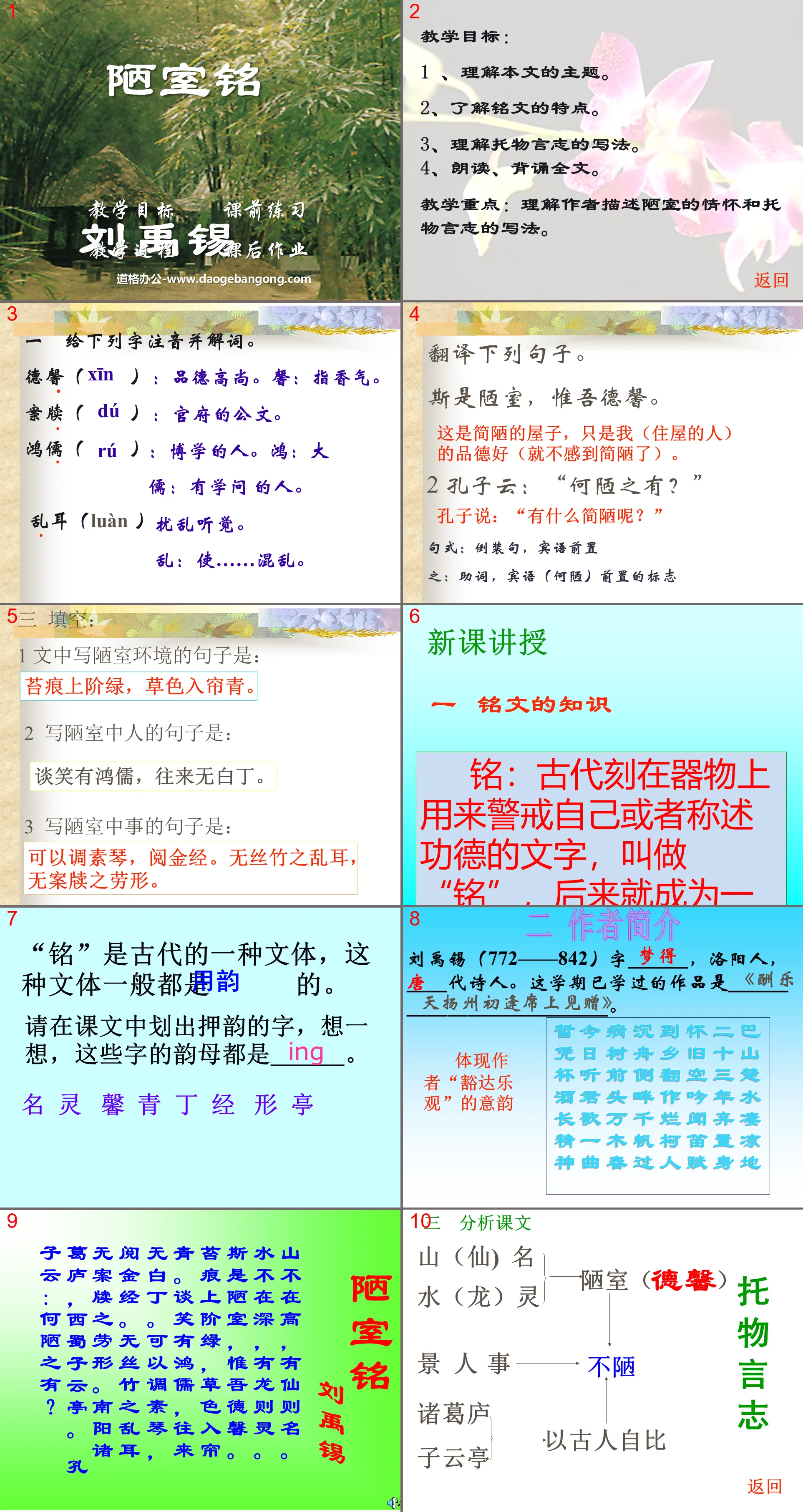 《陋室銘》PPT課件6