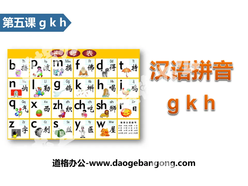 "gkh" Chinese Pinyin PPT