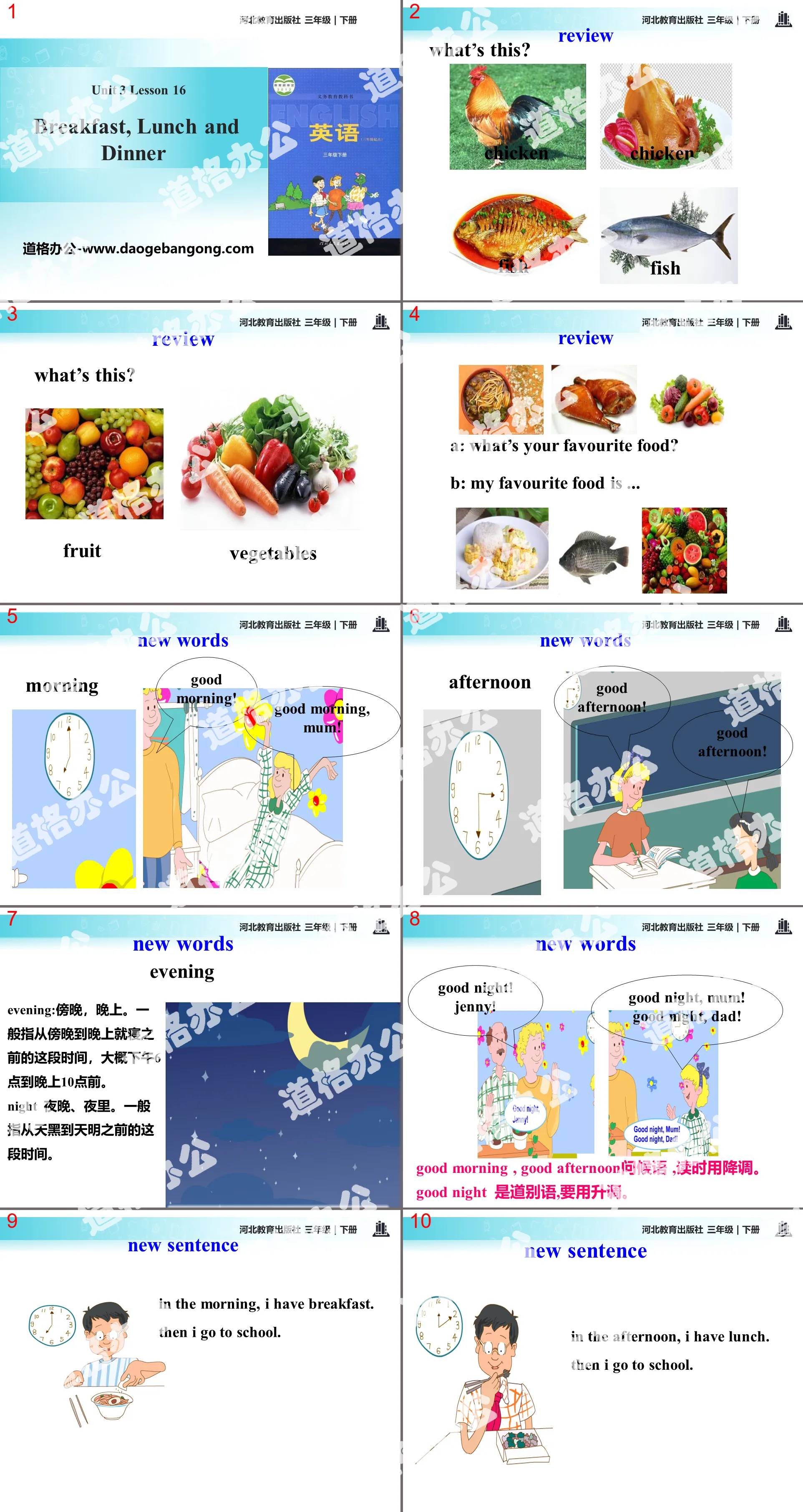 《Breakfast,Lunch and Dinner》Food and Meals PPT课件
