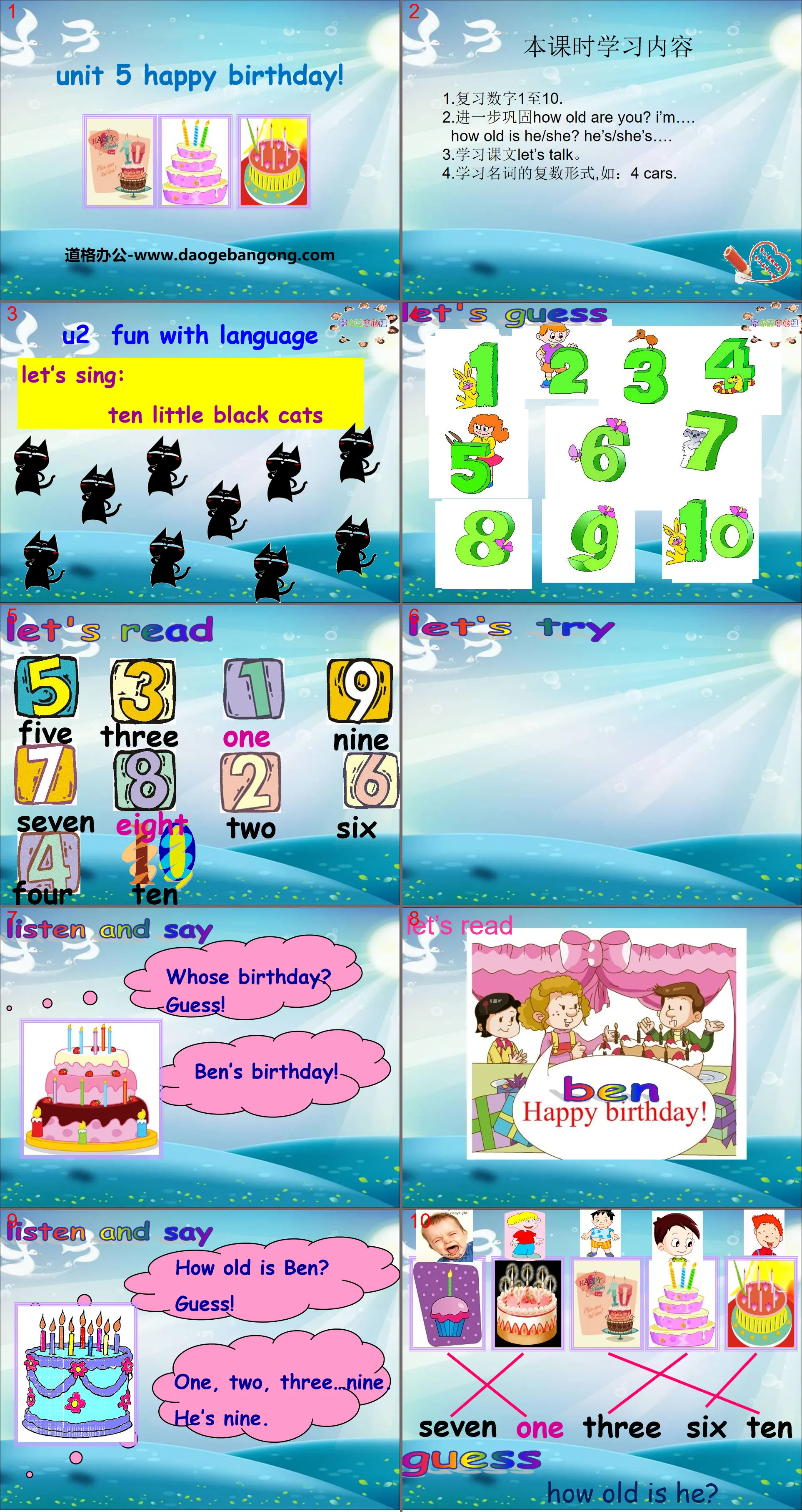 "Happy birthday!" PPT download