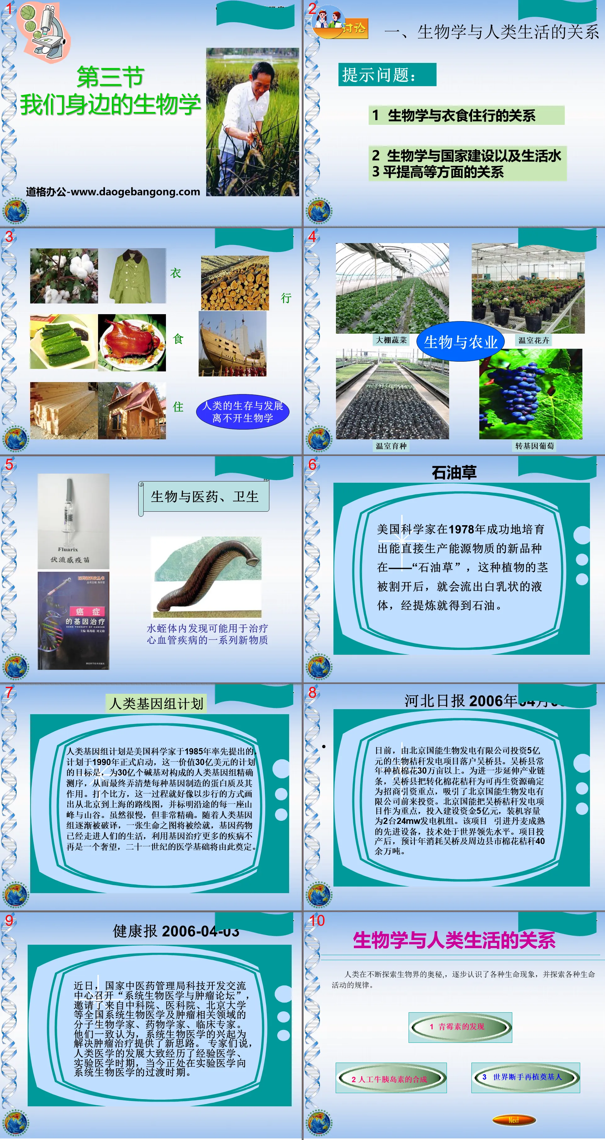 《我们身边的生物学》PPT
