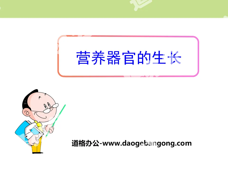 《營養器官的生長》PPT