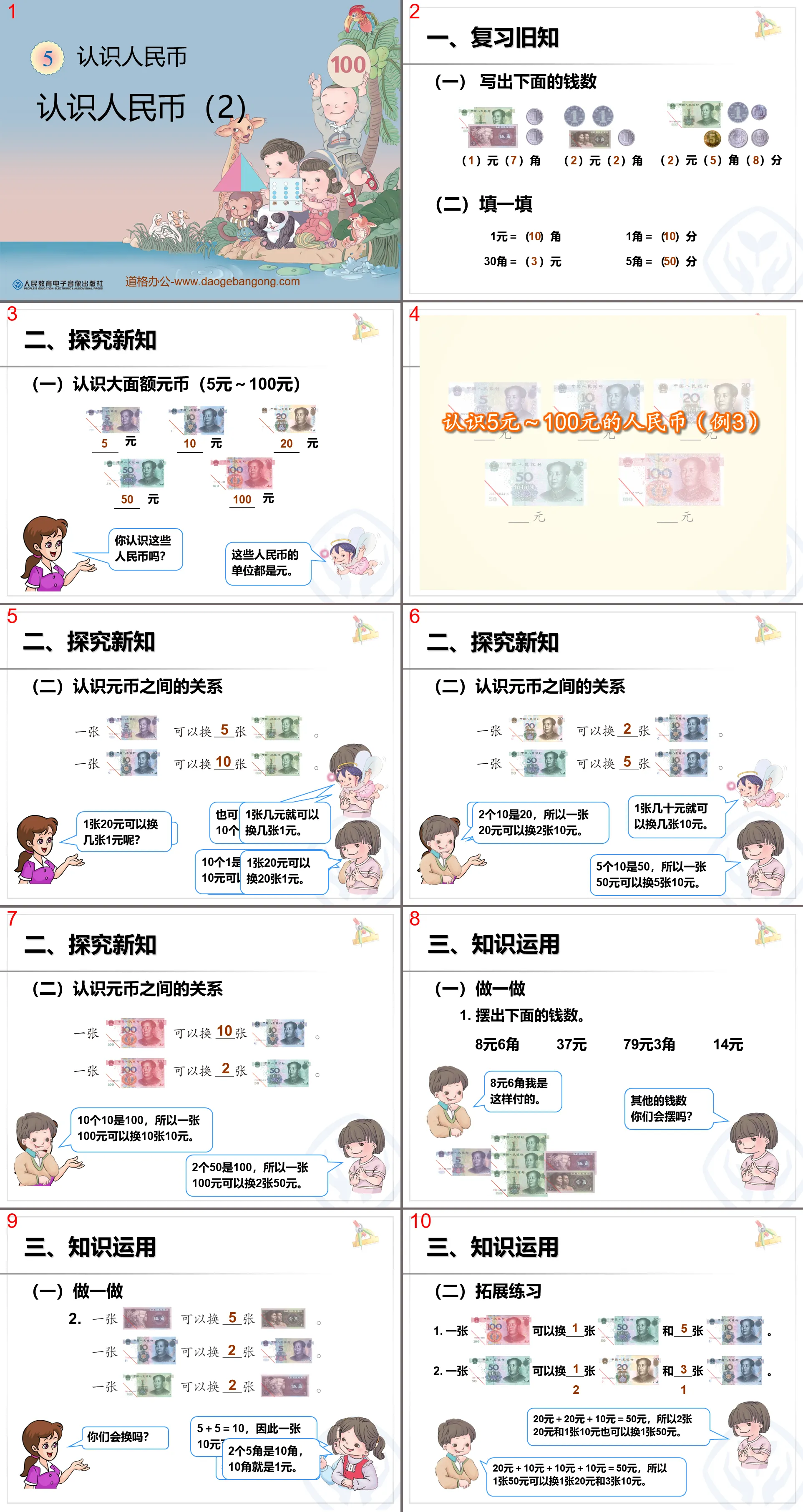 "Knowing RMB" PPT courseware 2