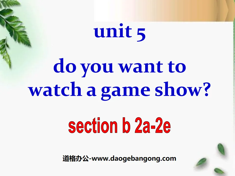 《Do you want to watch a game show》PPT课件6
