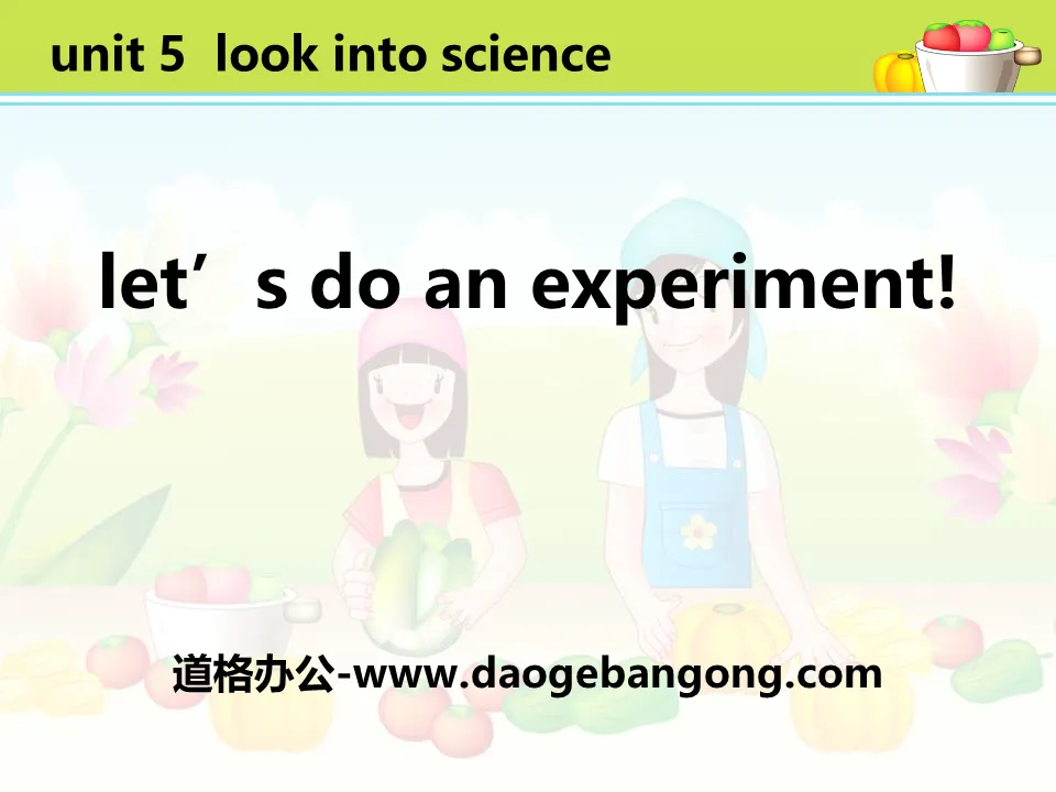 "Let's Do an Experiment" Look into Science! PPT teaching courseware