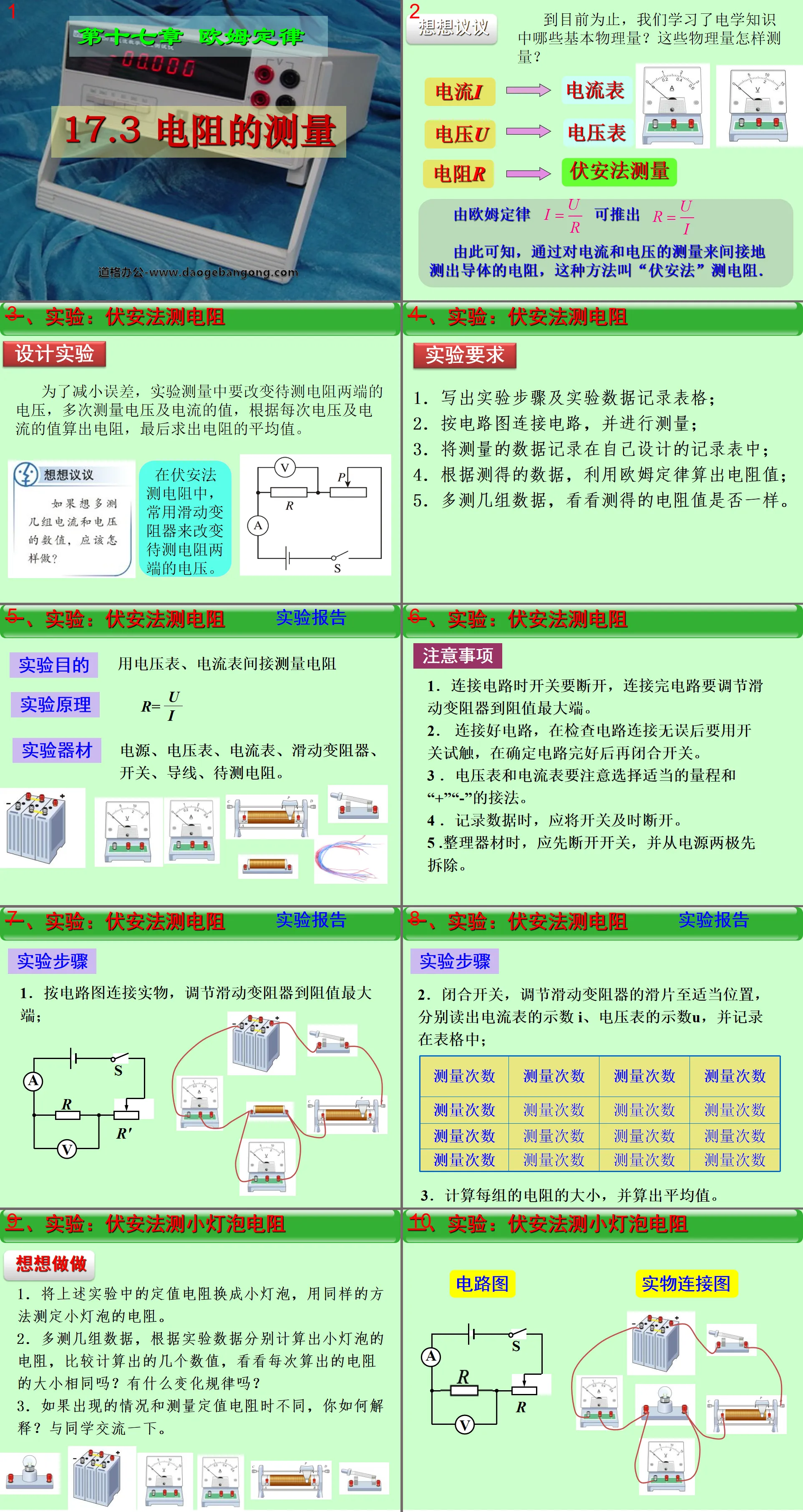 《電阻的測量》歐姆定律PPT課件2