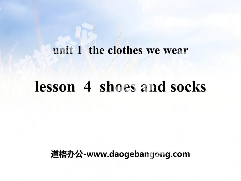 《Shoes and Socks》The Clothes We Wear PPT教學課件