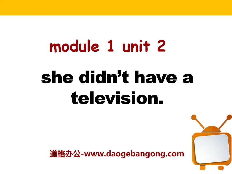 "She didn't have a television" PPT courseware