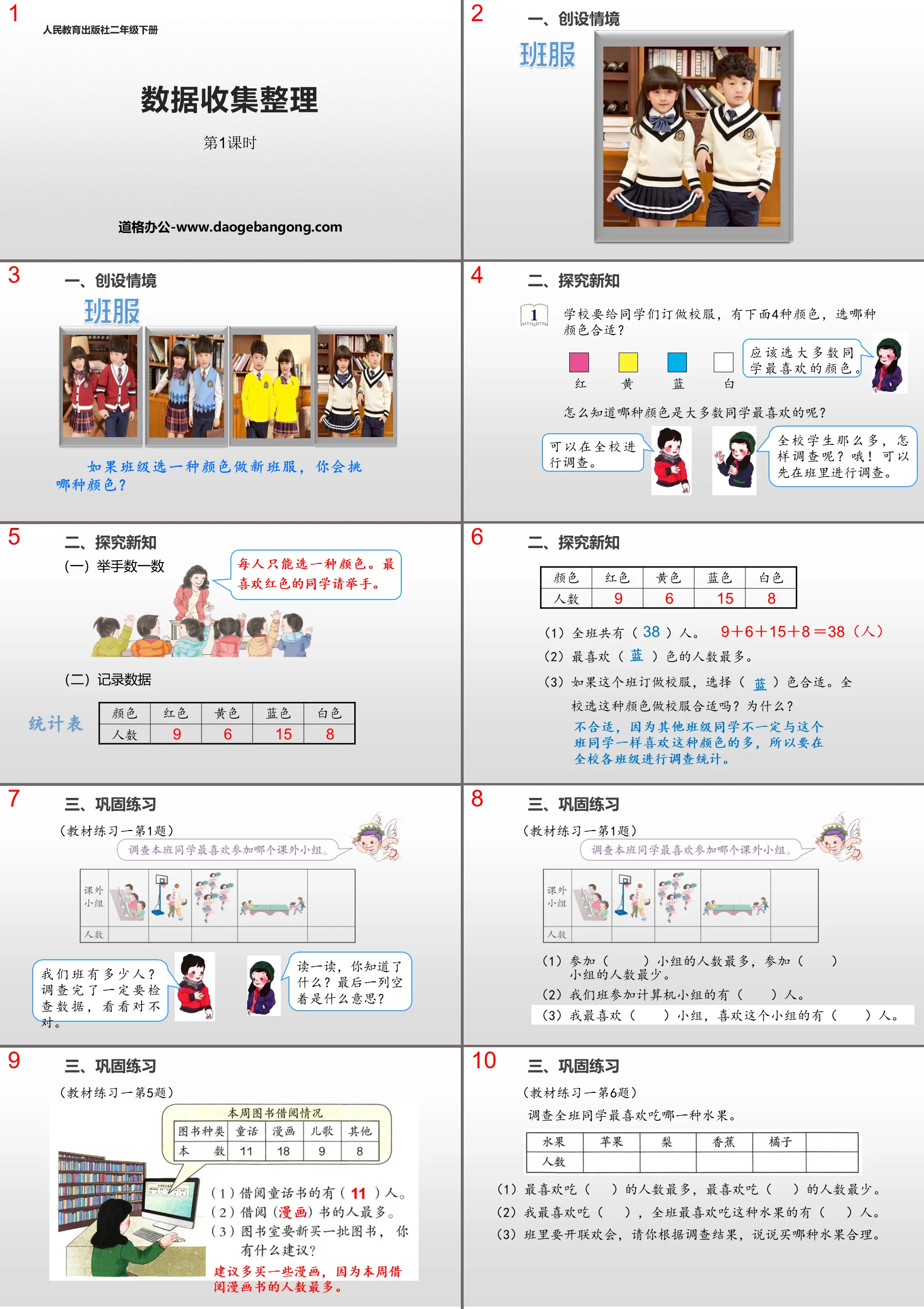 "Data Collection and Organizing" PPT (Lesson 1)