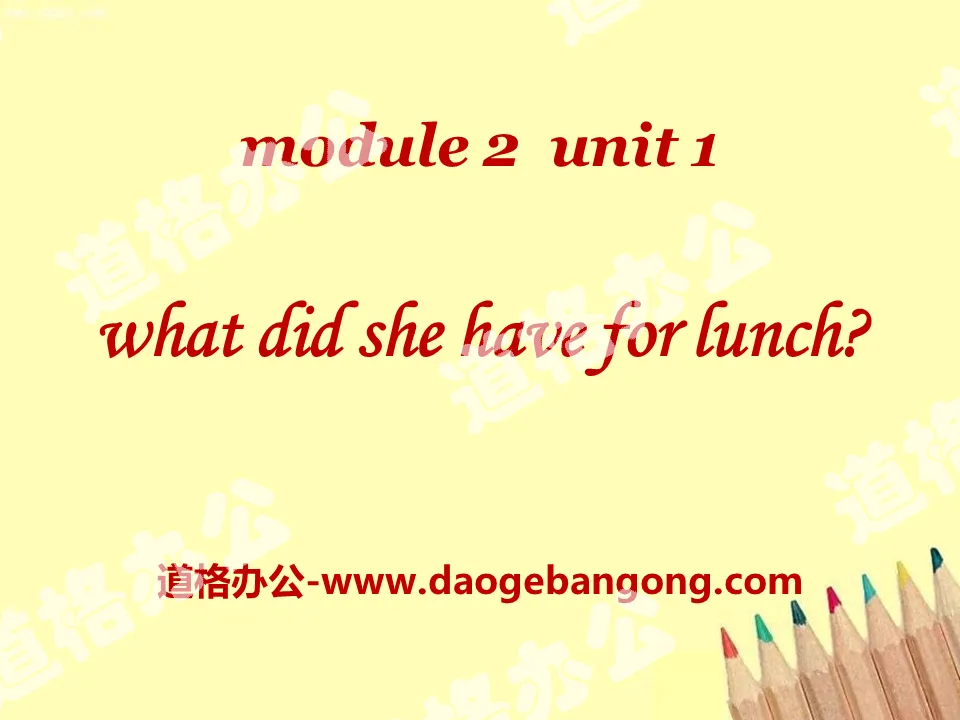 《What did she have for lunch?》PPT课件2
