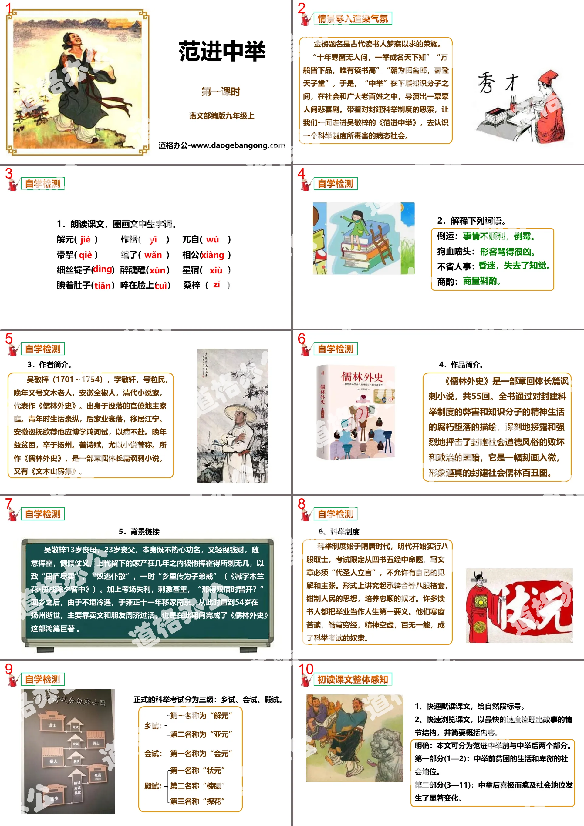 "Fan Jinzhongju" PPT (Lesson 1)