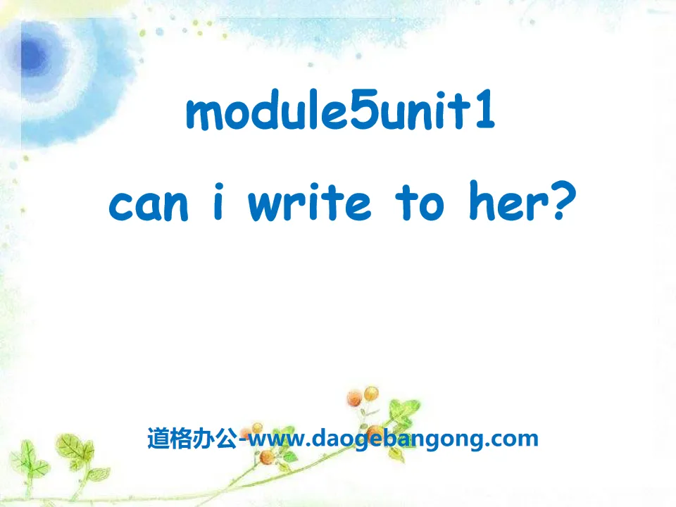 《Can I write to her》PPT课件4
